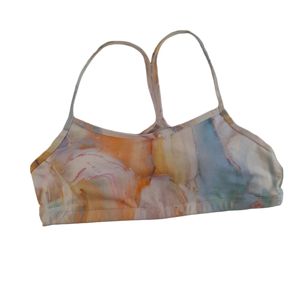 Calme by Johnny Was Tie Dye Marbled Sports Bra XL NWOT BOHO Athleisure‎ Luxe
